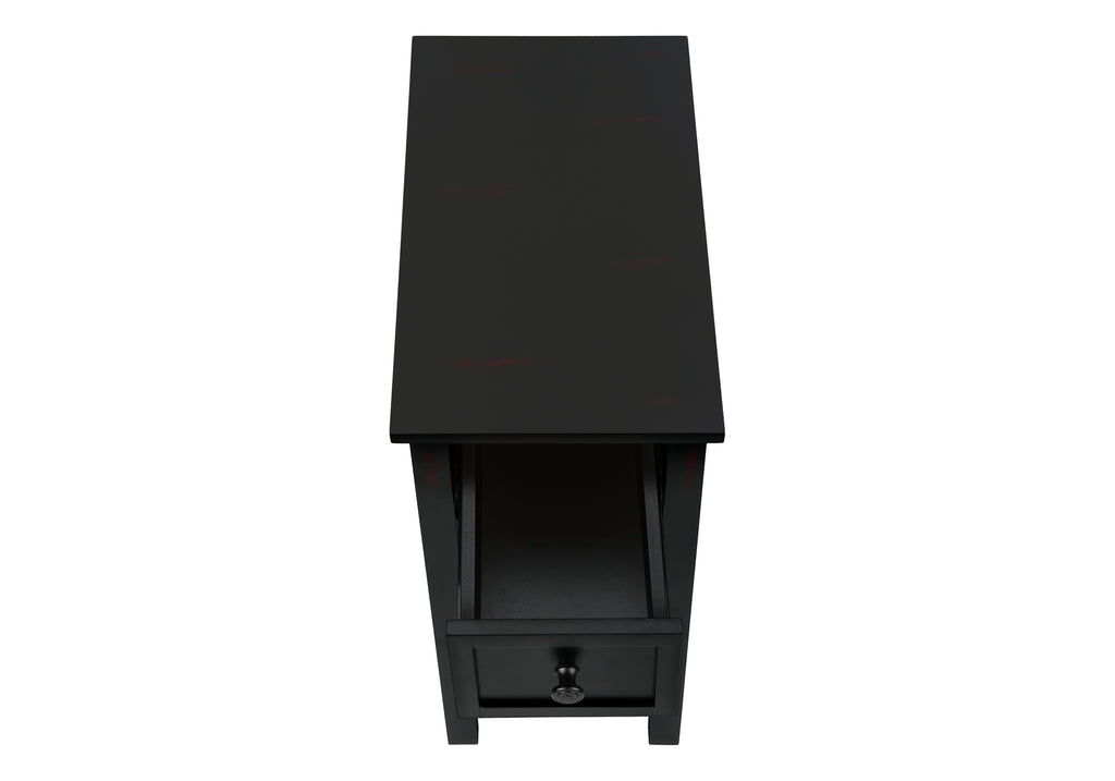 ACCENT TABLE - 24""H / BLACK VENEER END TABLE