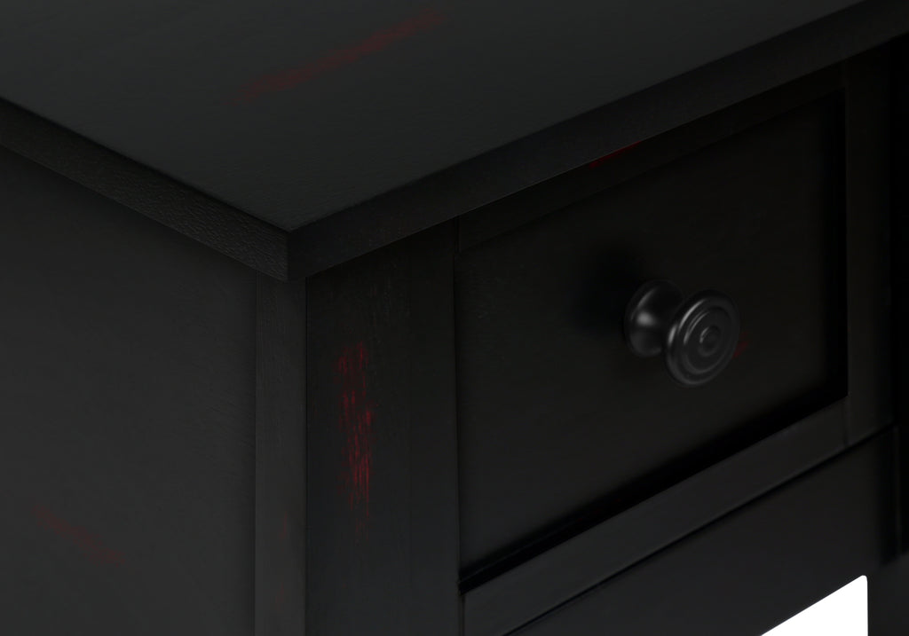 ACCENT TABLE - 24""H / BLACK VENEER END TABLE