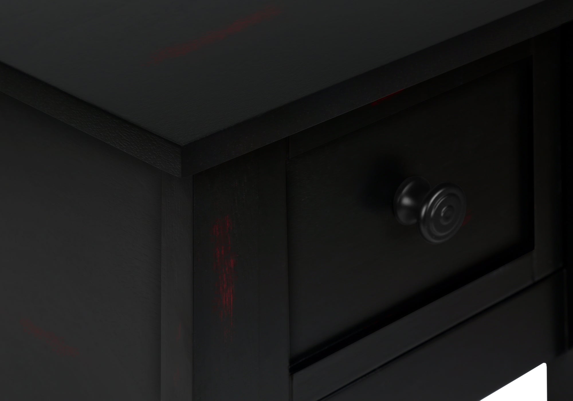 ACCENT TABLE - 24""H / BLACK VENEER END TABLE