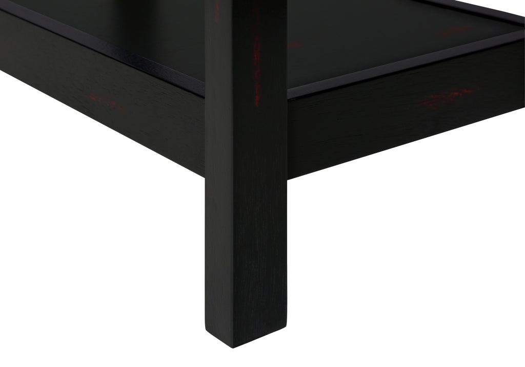 ACCENT TABLE - 24""H / BLACK VENEER END TABLE