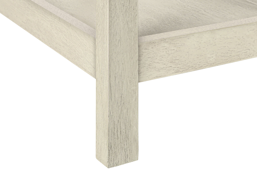 ACCENT TABLE - 24""H / ANTIQUE WHITE / ESPRESSO VENEER