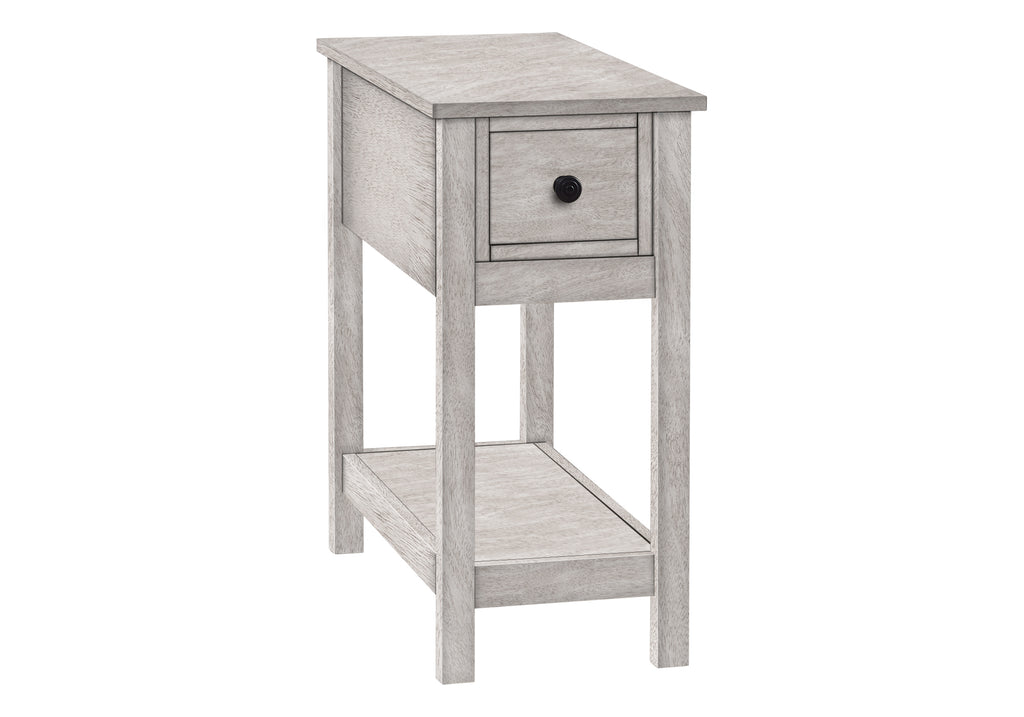 ACCENT TABLE - 24""H / WASHED GREY VENEER END TABLE