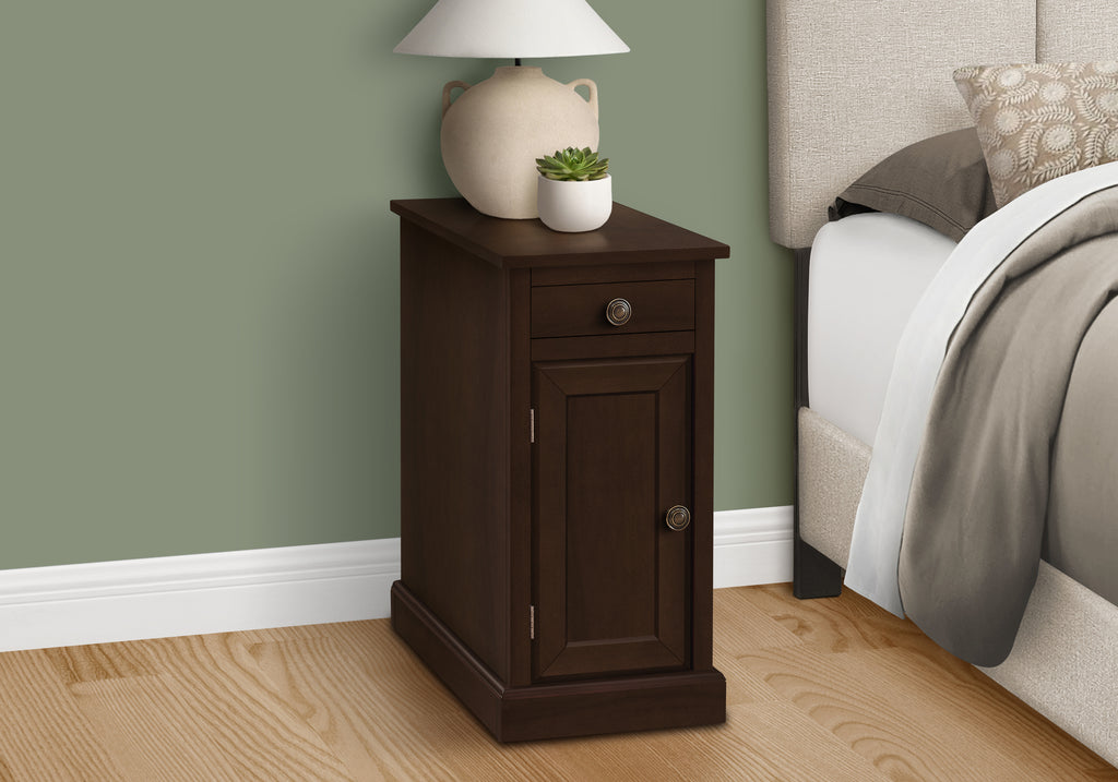 ACCENT TABLE - 24""H / ESPRESSO VENEER END TABLE
