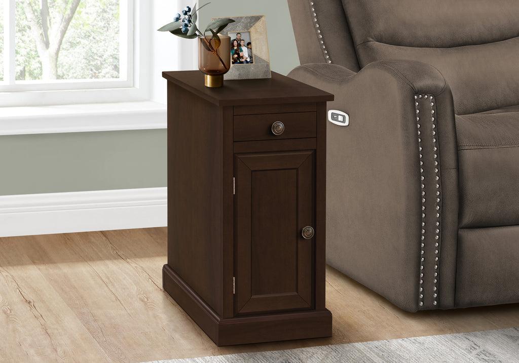 ACCENT TABLE - 24""H / ESPRESSO VENEER END TABLE