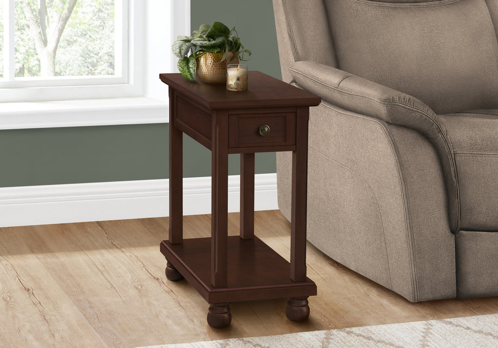 ACCENT TABLE - 24""H / ESPRESSO VENEER END TABLE