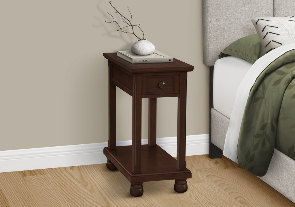 ACCENT TABLE - 24""H / ESPRESSO VENEER END TABLE