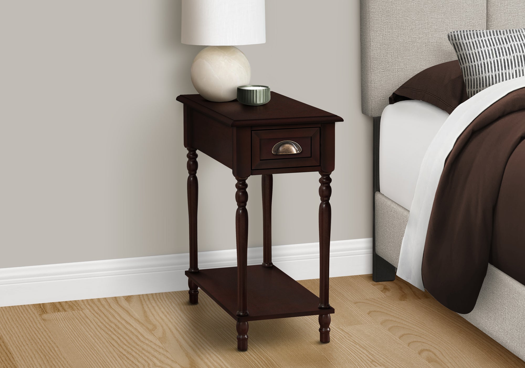 ACCENT TABLE - 24""H / CHERRY VENEER END TABLE