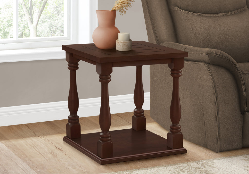 ACCENT TABLE - 25""H / ESPRESSO VENEER END TABLE