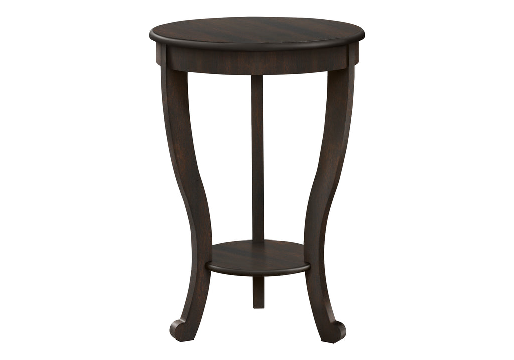 ACCENT TABLE - 24""H / DARK WALNUT VENEER END TABLE