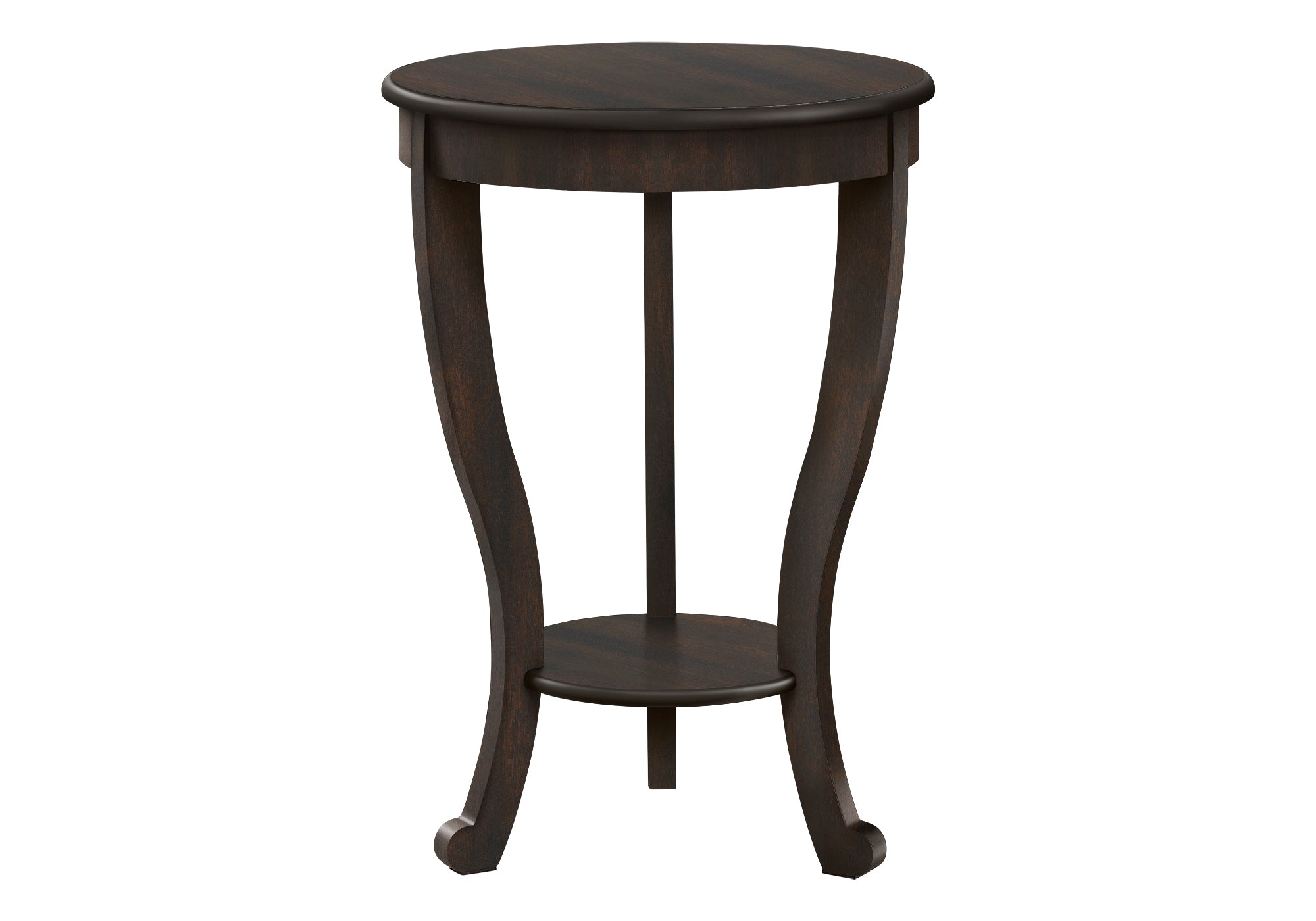 ACCENT TABLE - 24""H / DARK WALNUT VENEER END TABLE