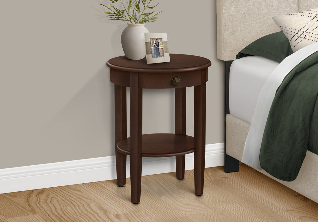 ACCENT TABLE - 23""H / ESPRESSO VENEER END TABLE