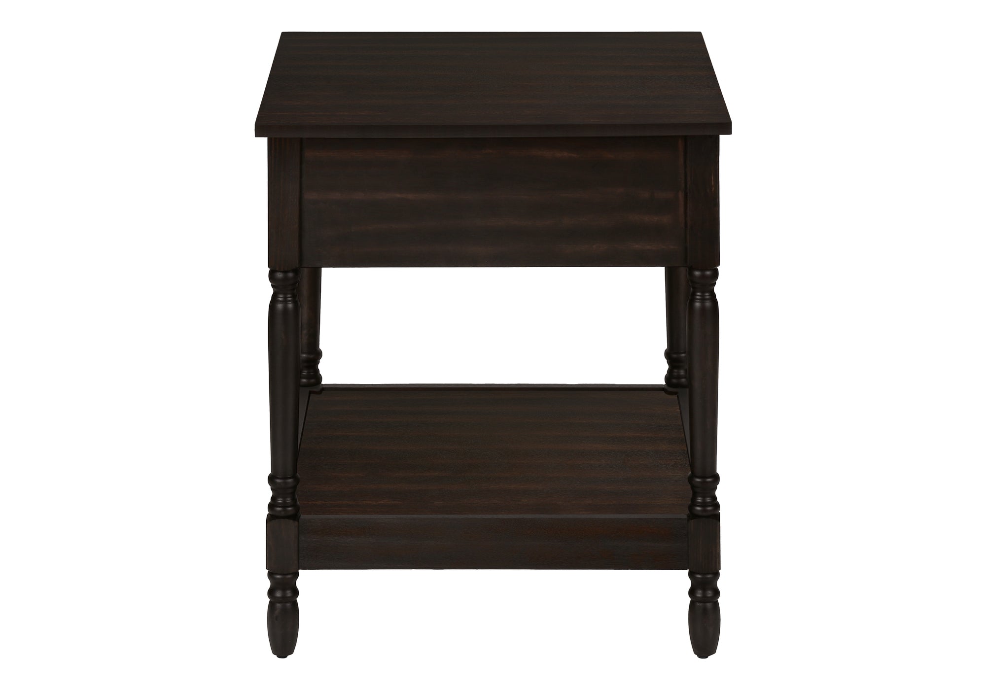 ACCENT TABLE - 25""H / DARK WALNUT VENEER END TABLE