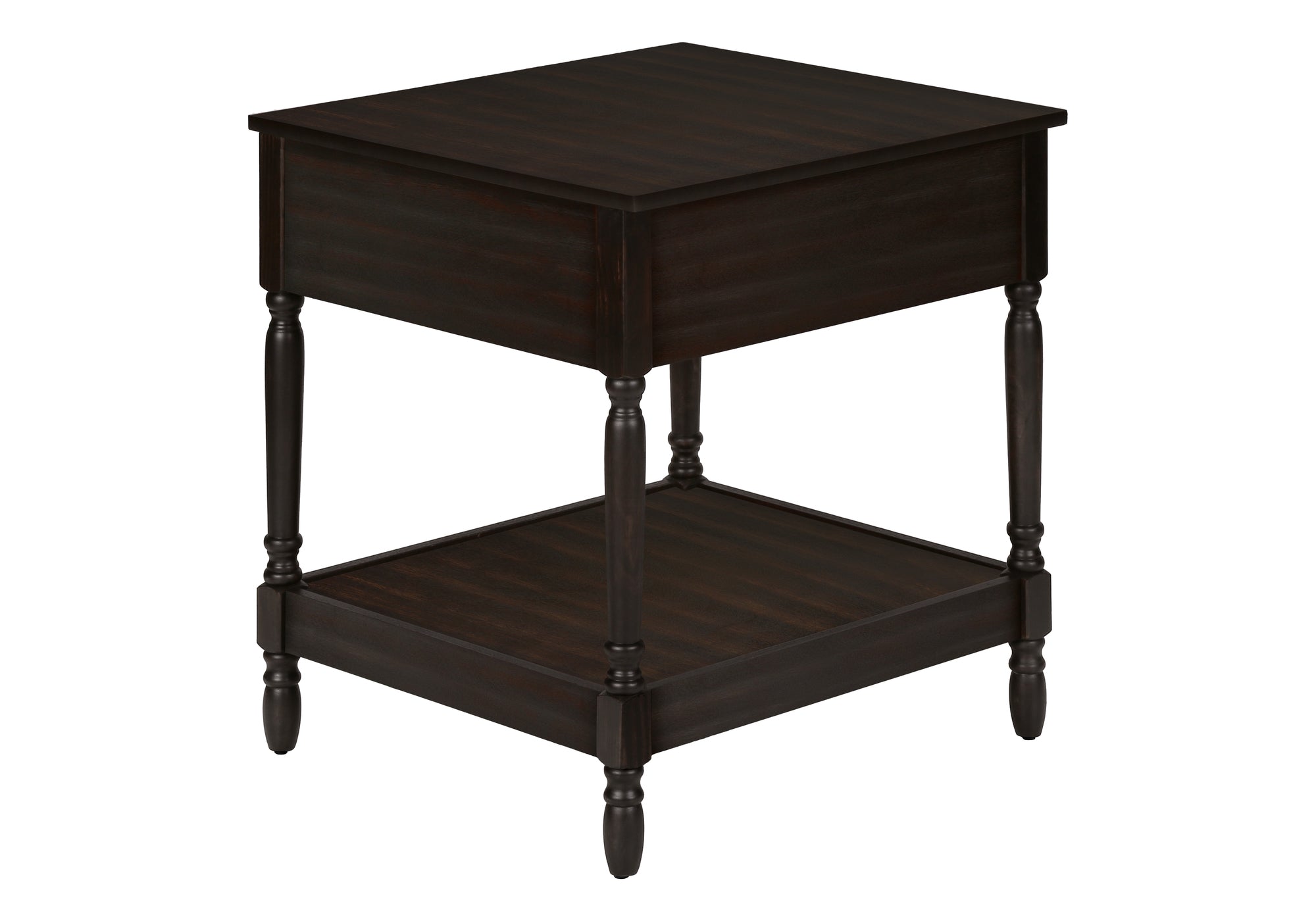 ACCENT TABLE - 25""H / DARK WALNUT VENEER END TABLE