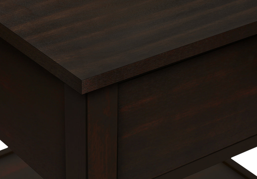 ACCENT TABLE - 25""H / DARK WALNUT VENEER END TABLE
