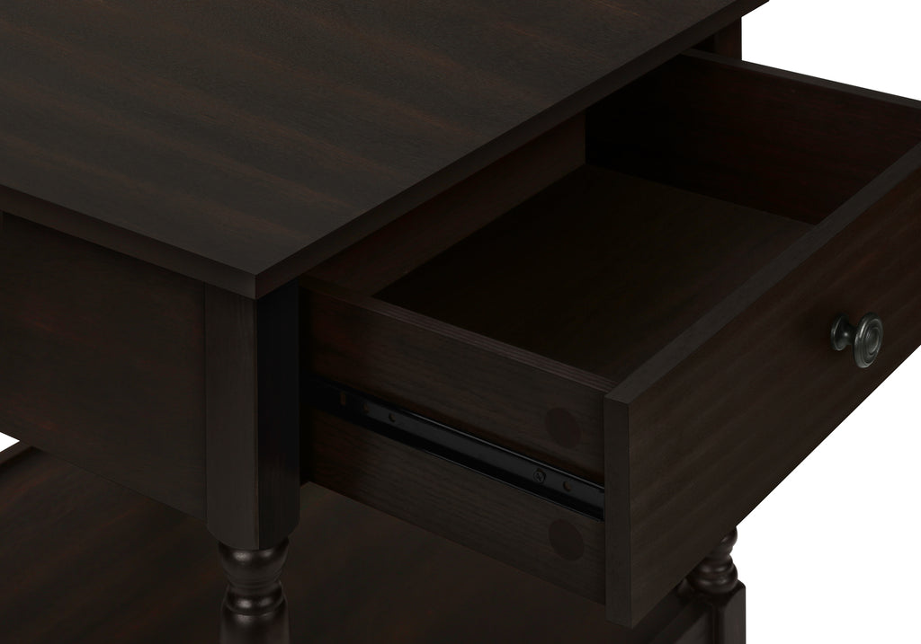 ACCENT TABLE - 25""H / DARK WALNUT VENEER END TABLE