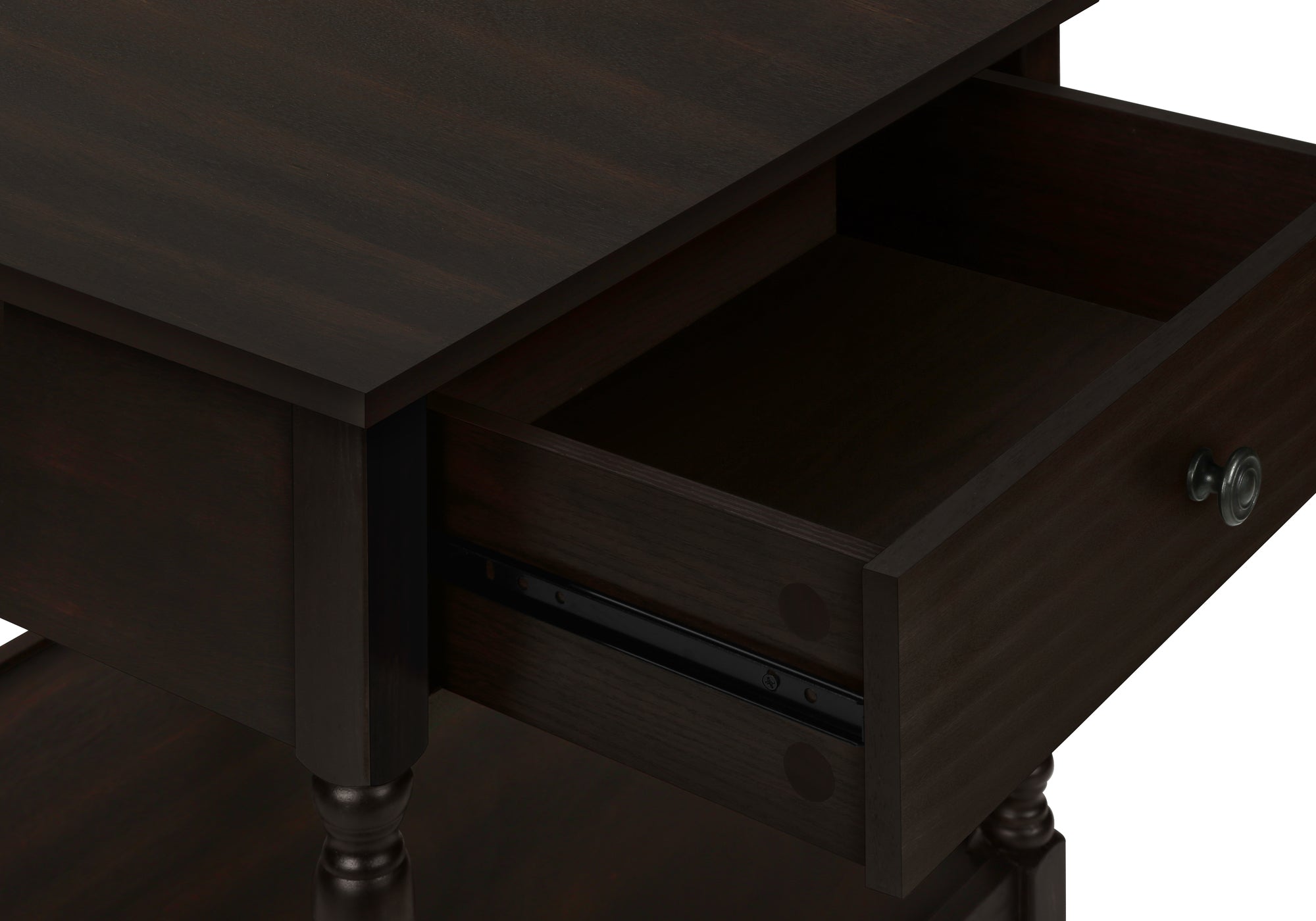 ACCENT TABLE - 25""H / DARK WALNUT VENEER END TABLE