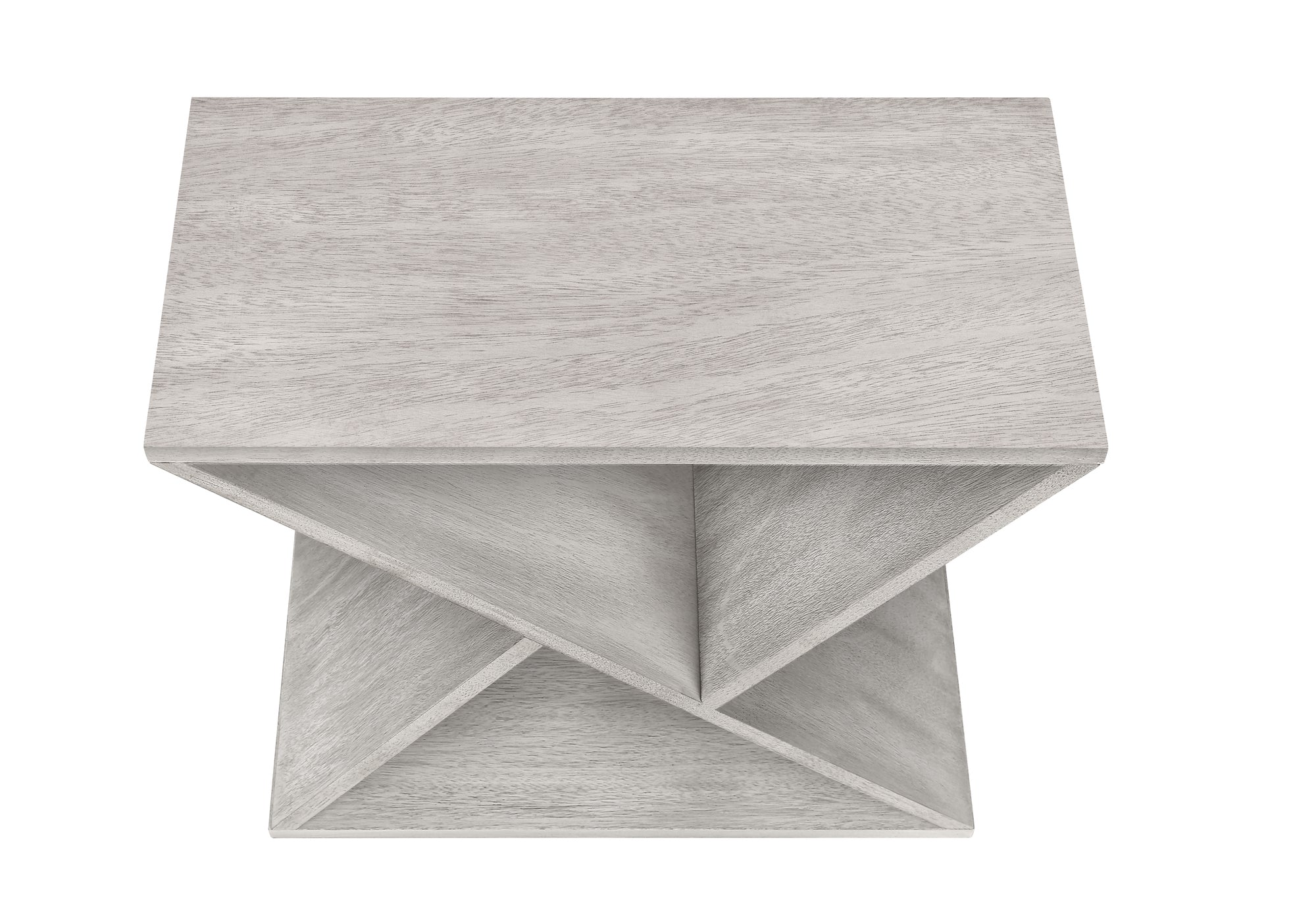 ACCENT TABLE - 24""H / WASHED GREY VENEER END TABLE