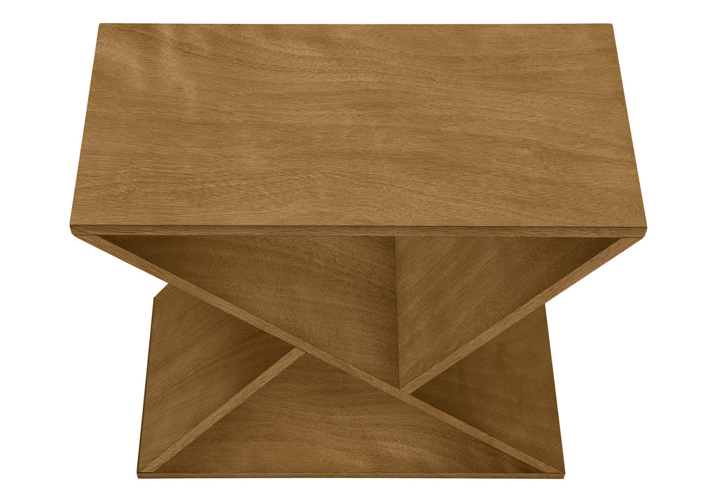 ACCENT TABLE - 24""H / DARK TAUPE VENEER END TABLE