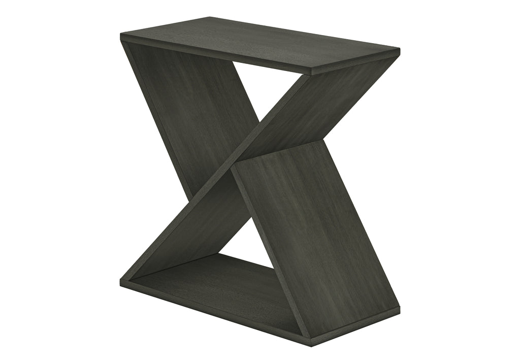 ACCENT TABLE - 24""H / DARK GREEN VENEER END TABLE