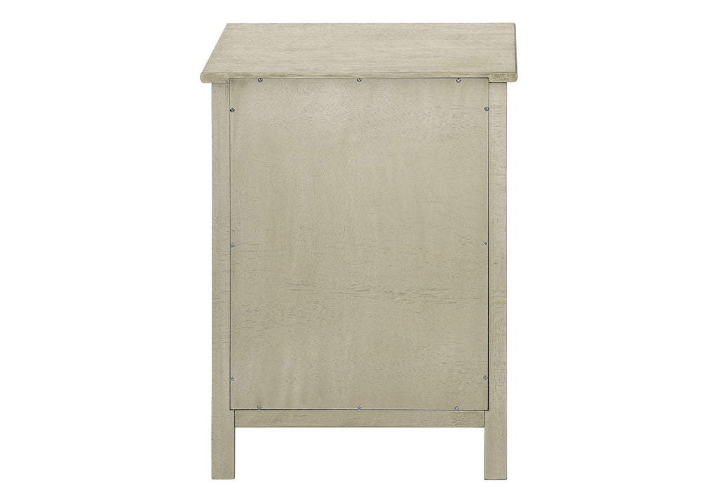 ACCENT TABLE - 25""H / ANTIQUE WHITE VENEER END TABLE