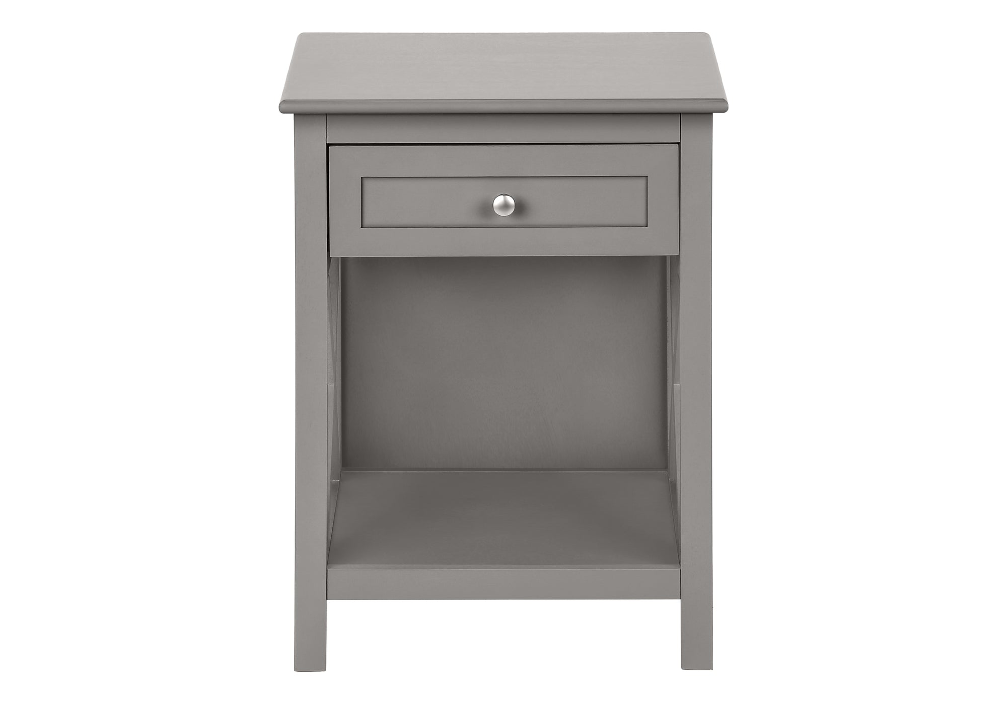 ACCENT TABLE - 25""H / ANTIQUE GREY VENEER END TABLE