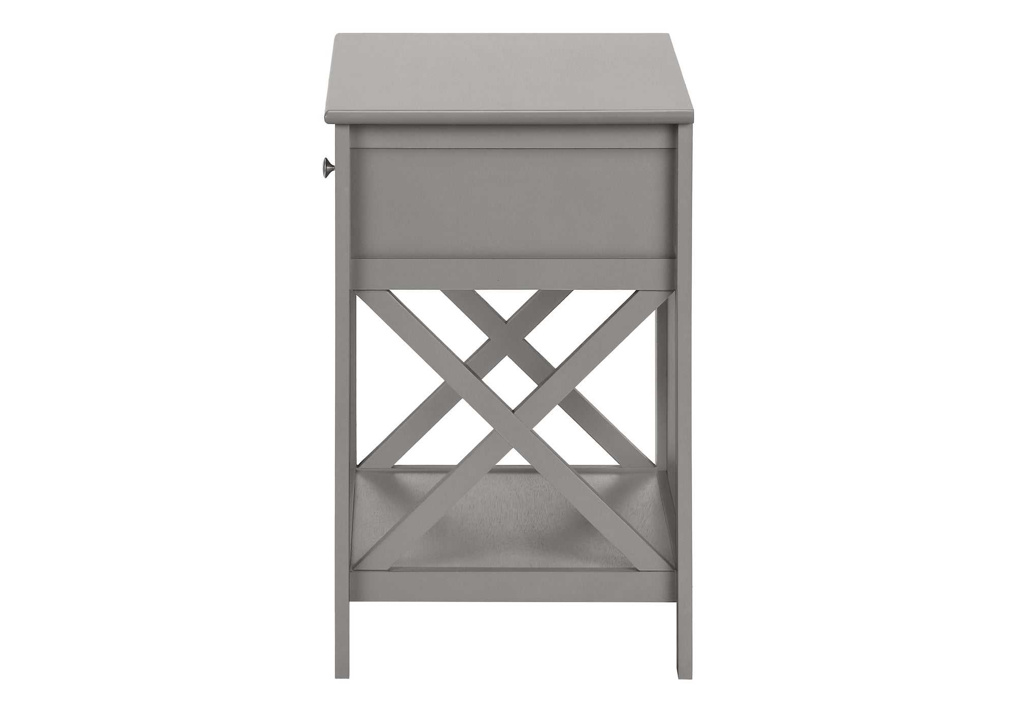 ACCENT TABLE - 25""H / ANTIQUE GREY VENEER END TABLE