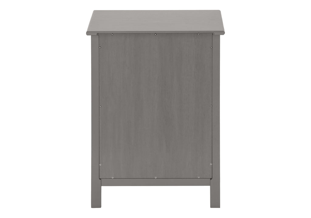 ACCENT TABLE - 25""H / ANTIQUE GREY VENEER END TABLE