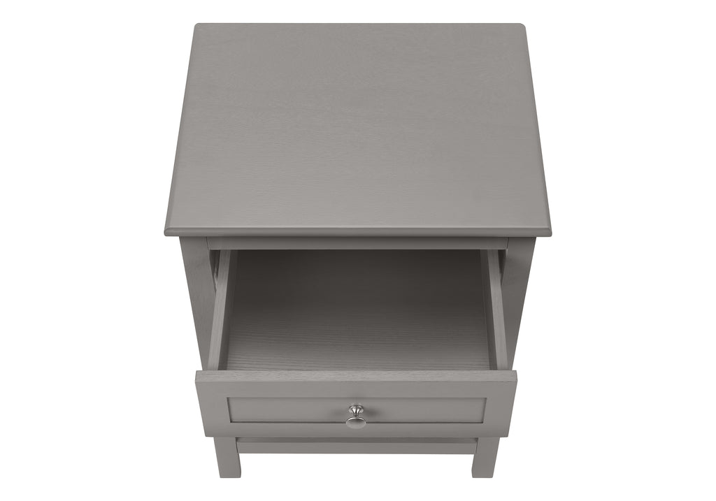 ACCENT TABLE - 25""H / ANTIQUE GREY VENEER END TABLE