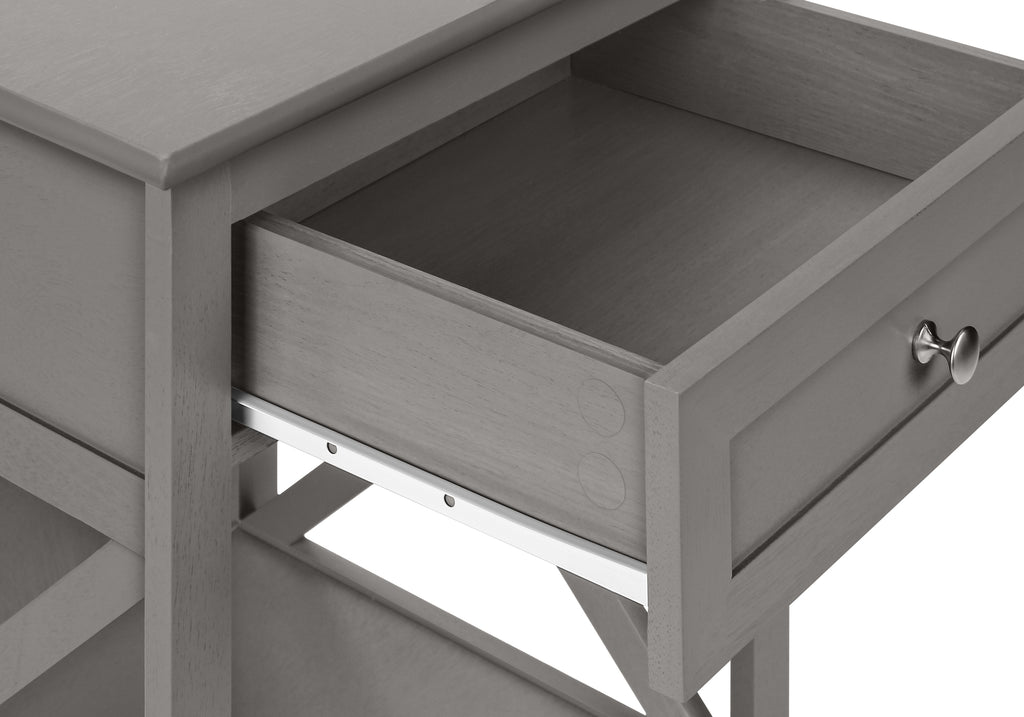 ACCENT TABLE - 25""H / ANTIQUE GREY VENEER END TABLE