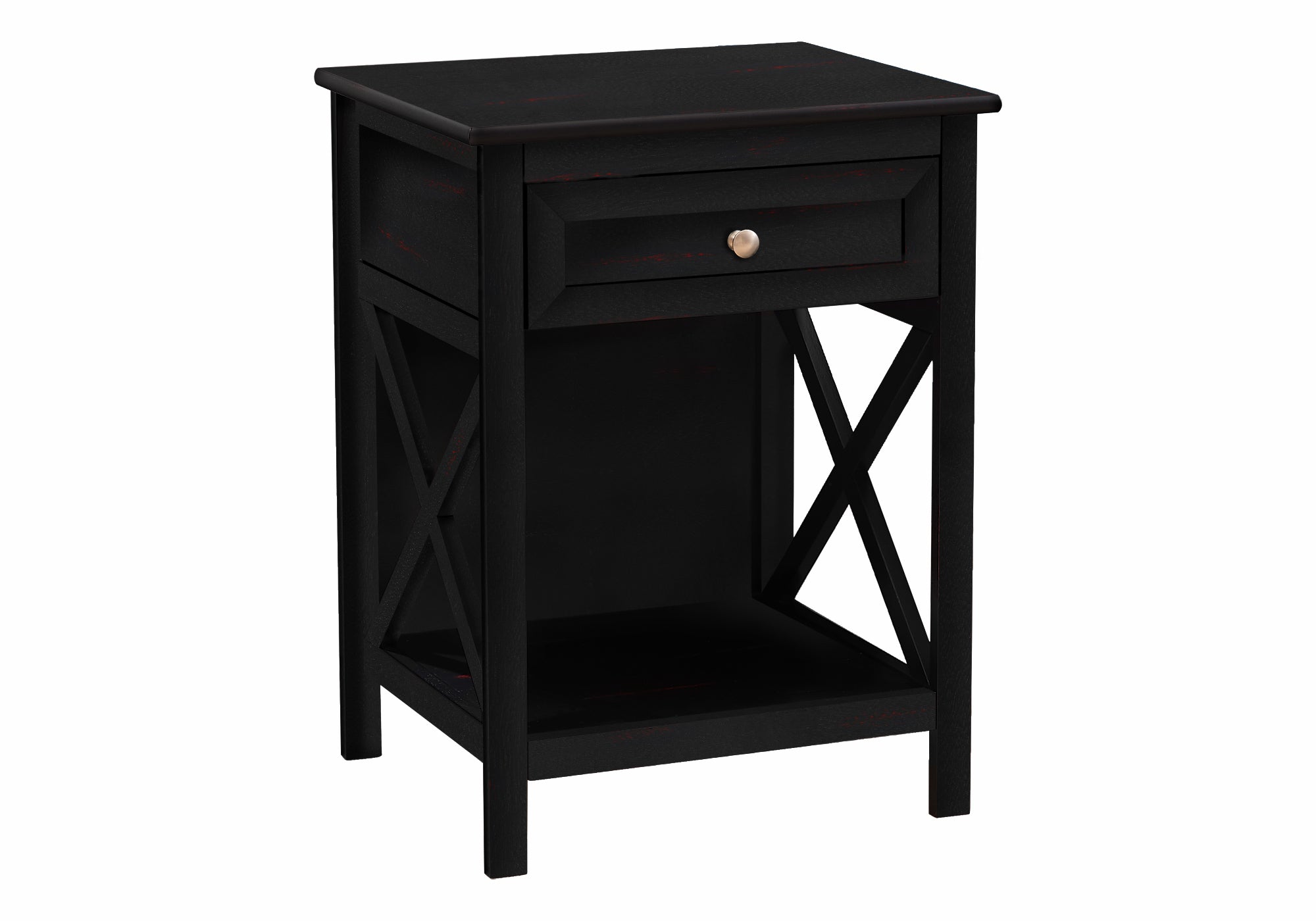 ACCENT TABLE - 25""H / BLACK VENEER END TABLE