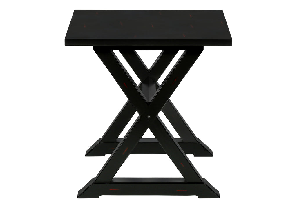ACCENT TABLE - 24""H / BLACK VENEER END TABLE