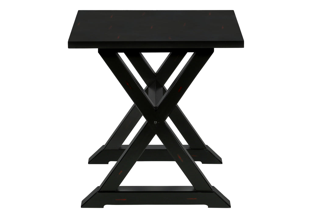 ACCENT TABLE - 24""H / BLACK VENEER END TABLE