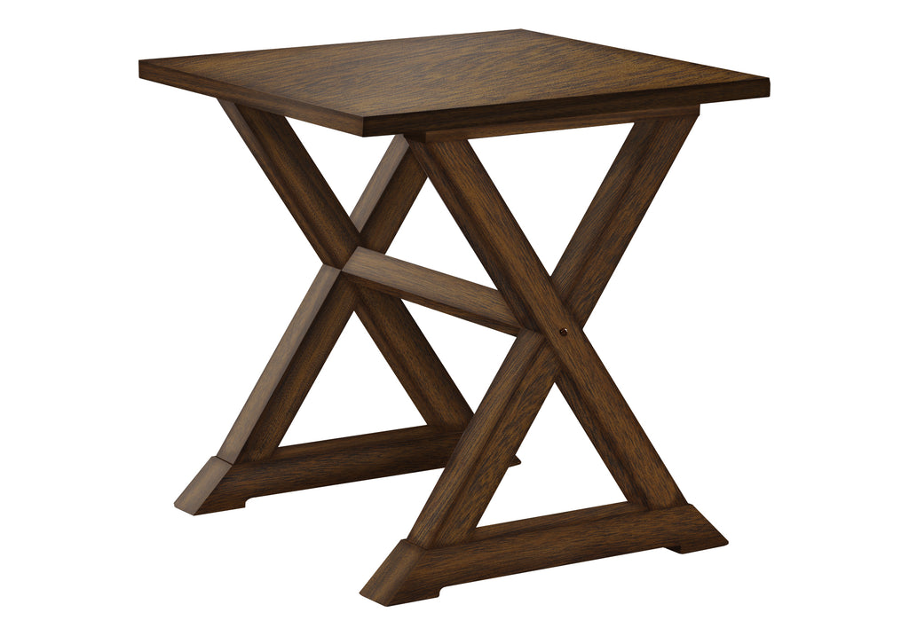 ACCENT TABLE - 24""H / DARK WALNUT VENEER END TABLE