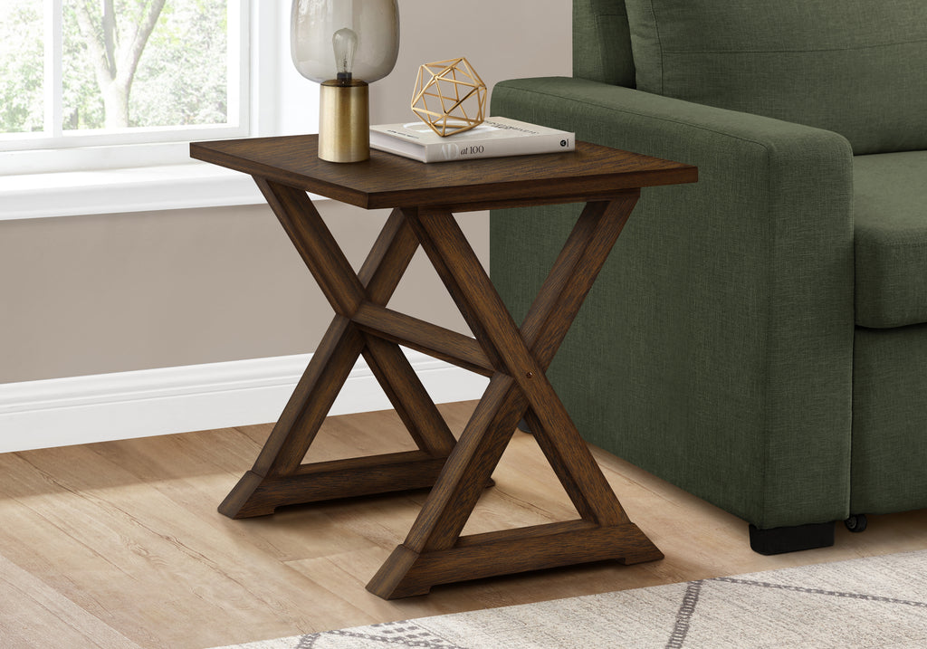 ACCENT TABLE - 24""H / DARK WALNUT VENEER END TABLE