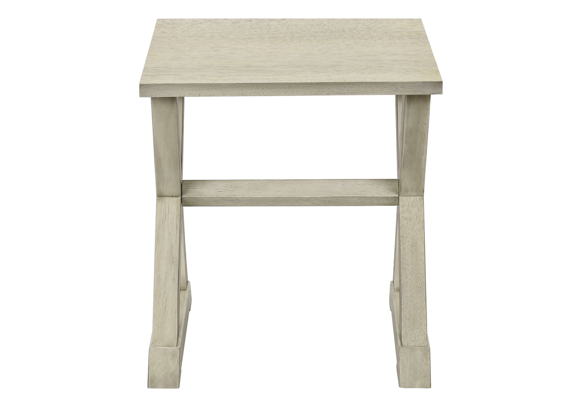 ACCENT TABLE - 24""H / ANTIQUE WHITE VENEER END TABLE
