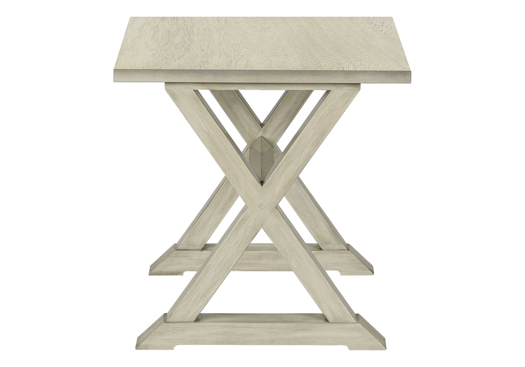 ACCENT TABLE - 24""H / ANTIQUE WHITE VENEER END TABLE