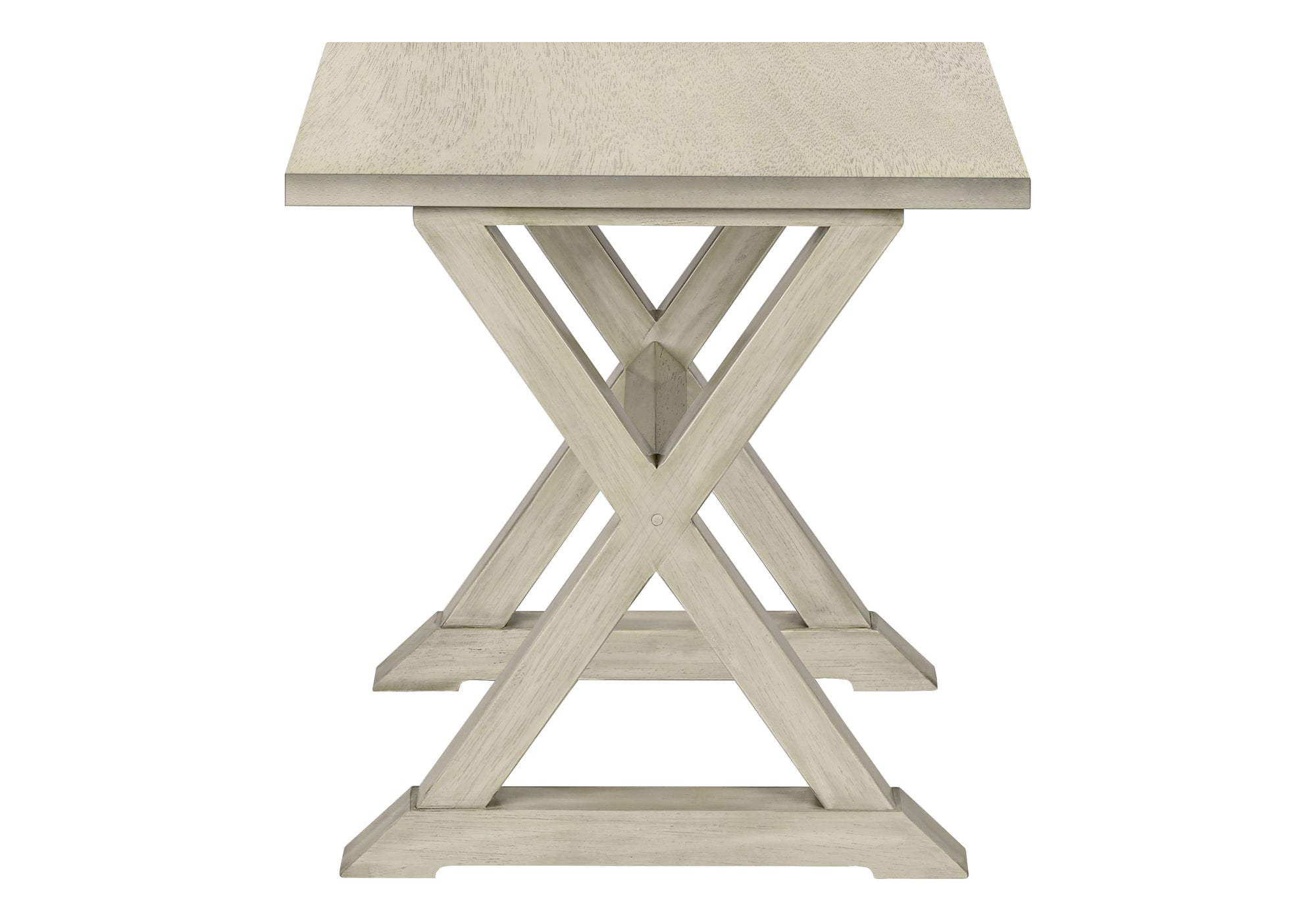 ACCENT TABLE - 24""H / ANTIQUE WHITE VENEER END TABLE