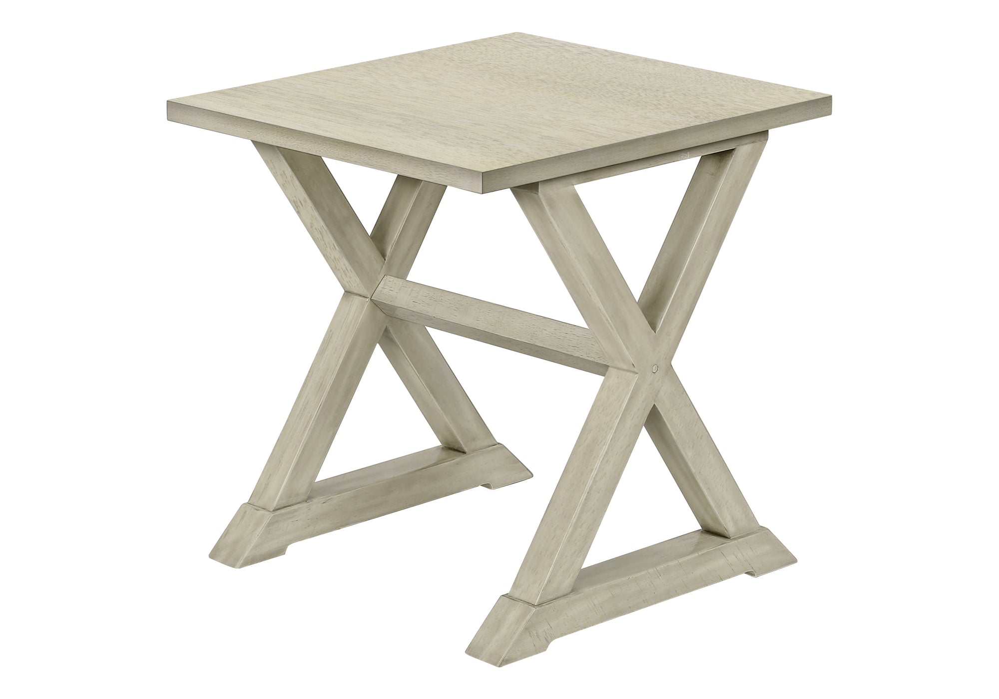 ACCENT TABLE - 24""H / ANTIQUE WHITE VENEER END TABLE
