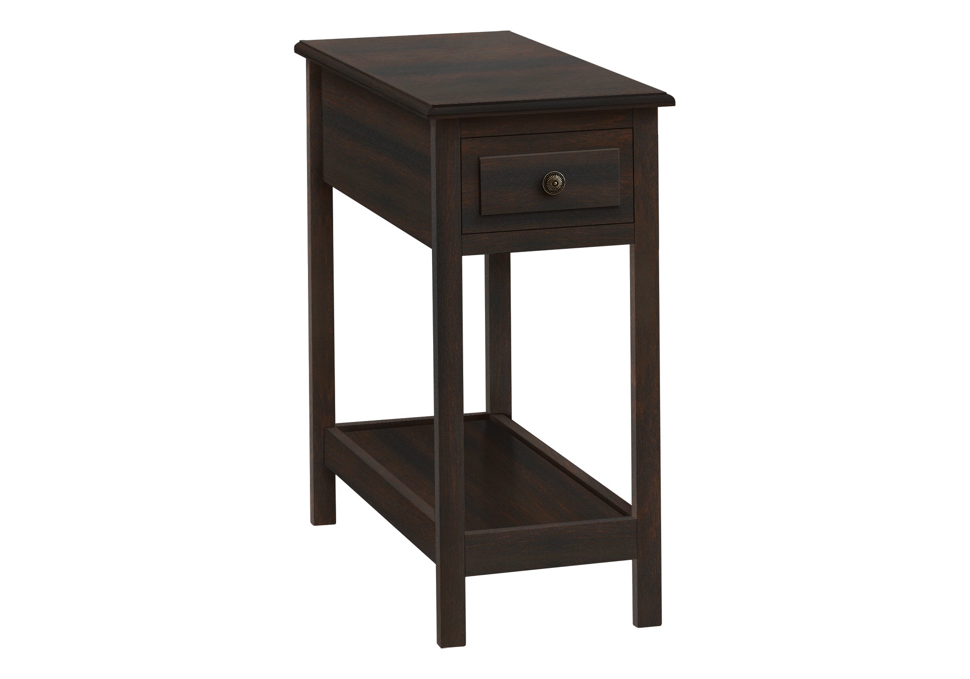 ACCENT TABLE - 25""H / DARK WALNUT VENEER END TABLE