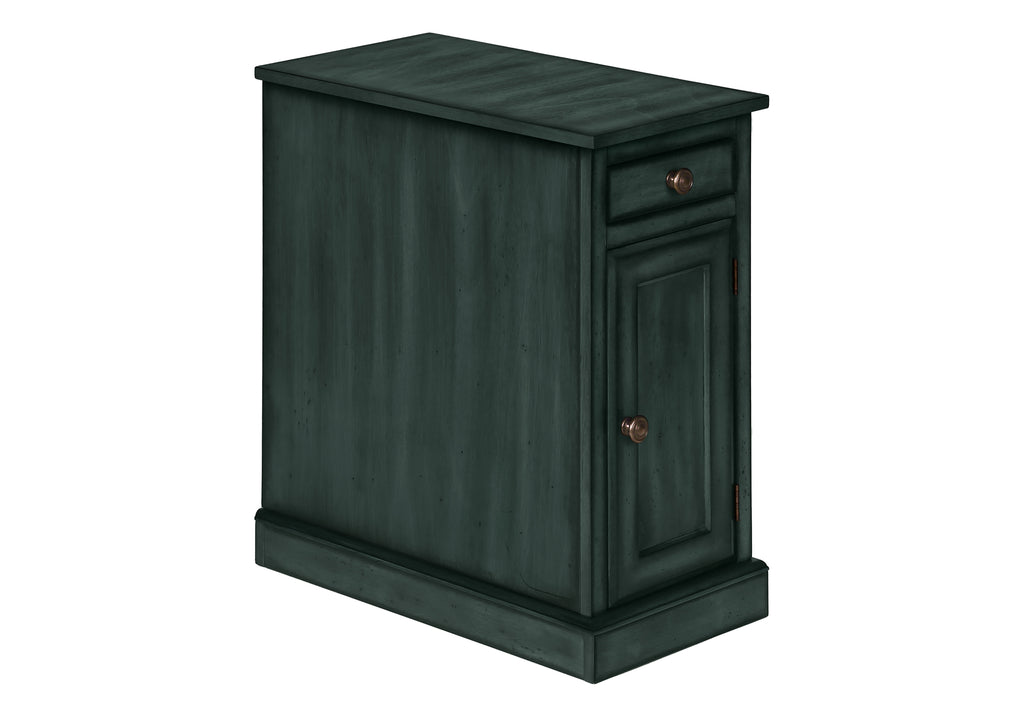 ACCENT TABLE - 24""H / ANTIQUE BLUE VENEER END TABLE