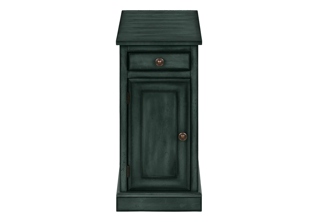 ACCENT TABLE - 24""H / ANTIQUE BLUE VENEER END TABLE