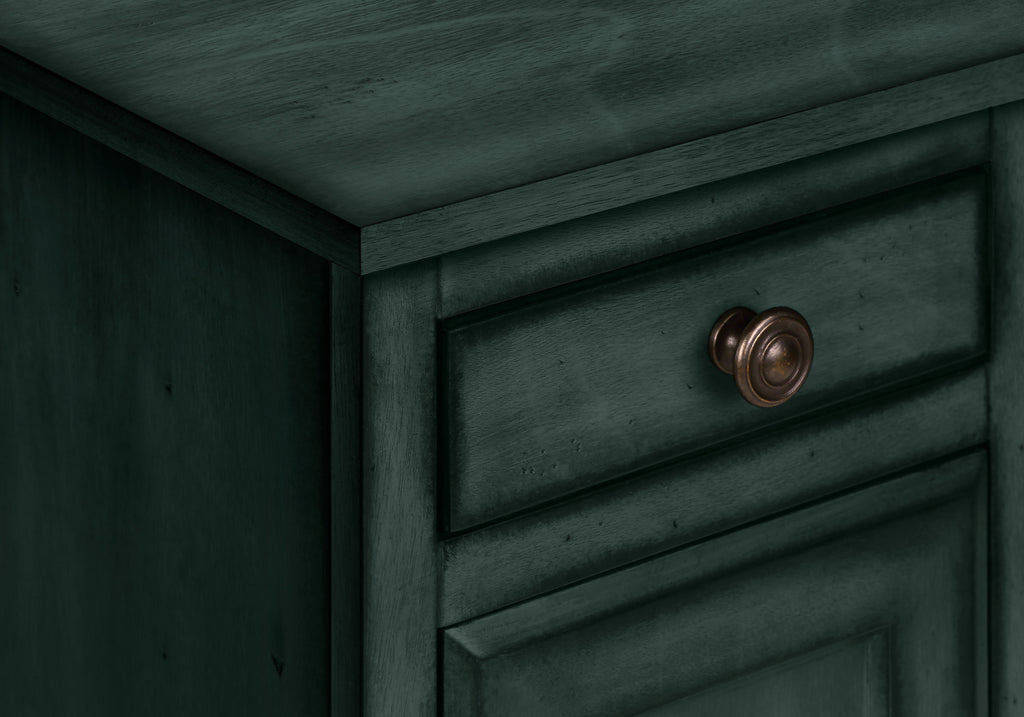 ACCENT TABLE - 24""H / ANTIQUE BLUE VENEER END TABLE