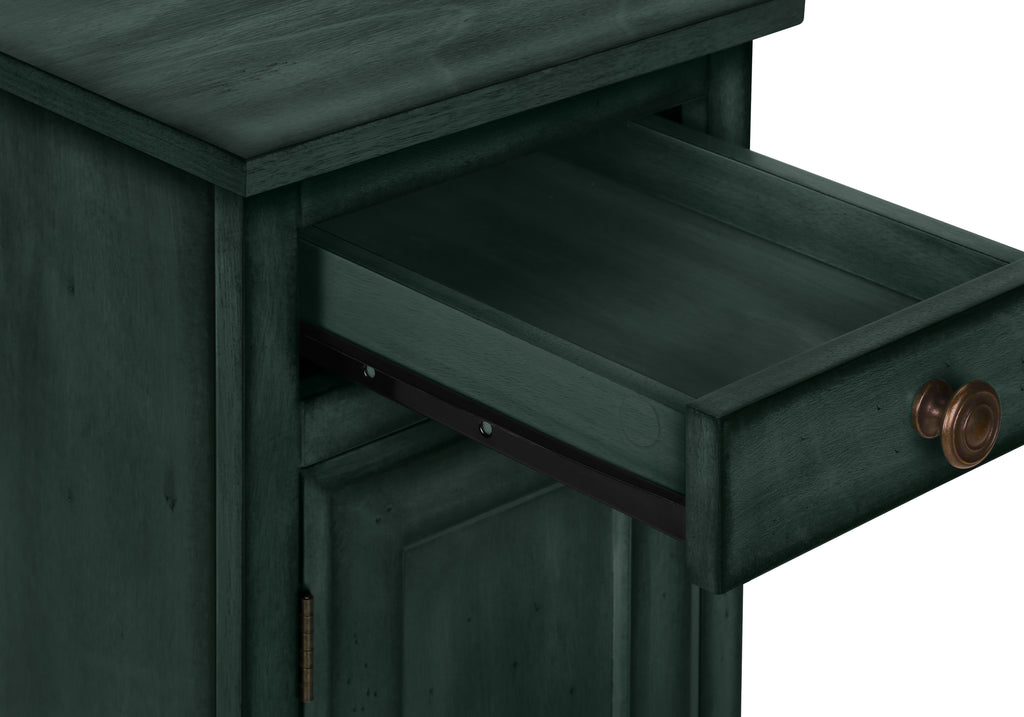 ACCENT TABLE - 24""H / ANTIQUE BLUE VENEER END TABLE