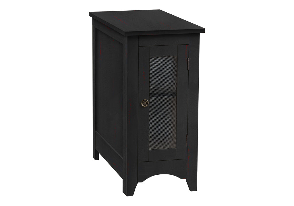 ACCENT TABLE - 24""H / BLACK VENEER END TABLE