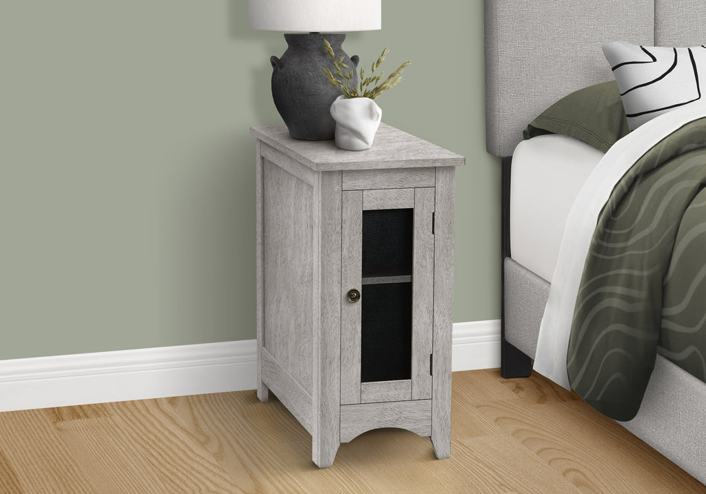 ACCENT TABLE - 24""H / WASHED GREY VENEER END TABLE