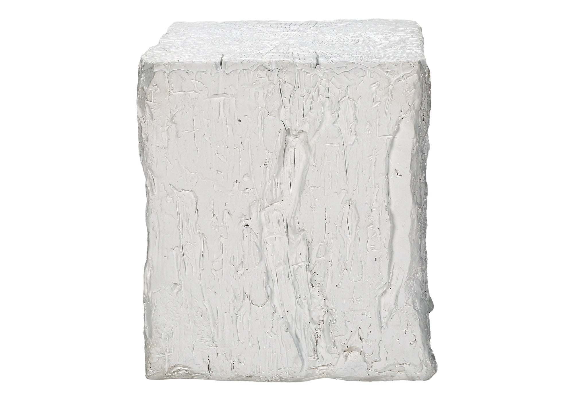 ACCENT TABLE - 25""H / WHITE INDOOR OR OUTDOOR