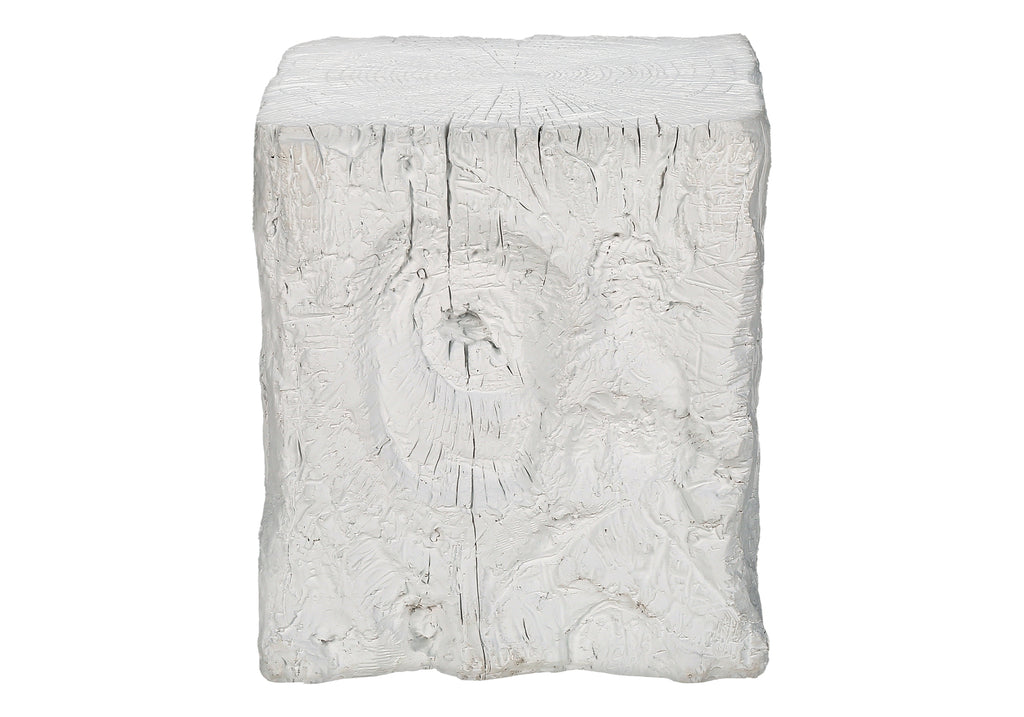 ACCENT TABLE - 25""H / WHITE INDOOR OR OUTDOOR