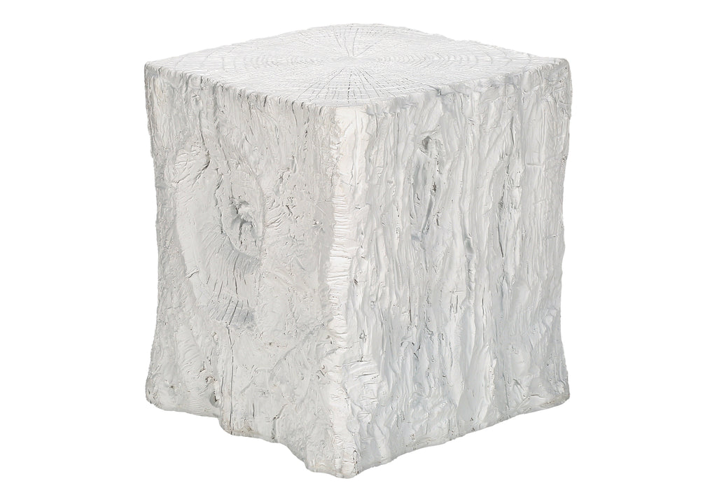 ACCENT TABLE - 25""H / WHITE INDOOR OR OUTDOOR