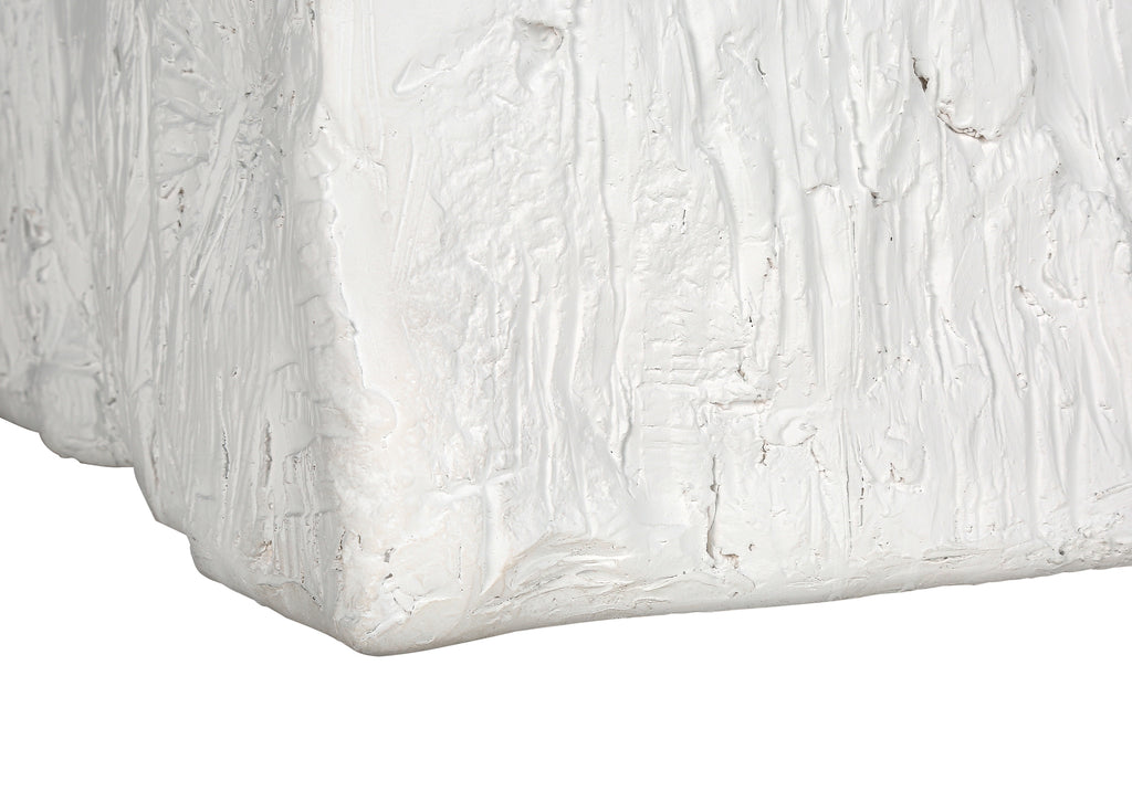 ACCENT TABLE - 25""H / WHITE INDOOR OR OUTDOOR