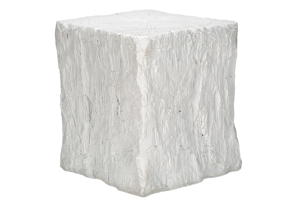 ACCENT TABLE - 25""H / WHITE INDOOR OR OUTDOOR